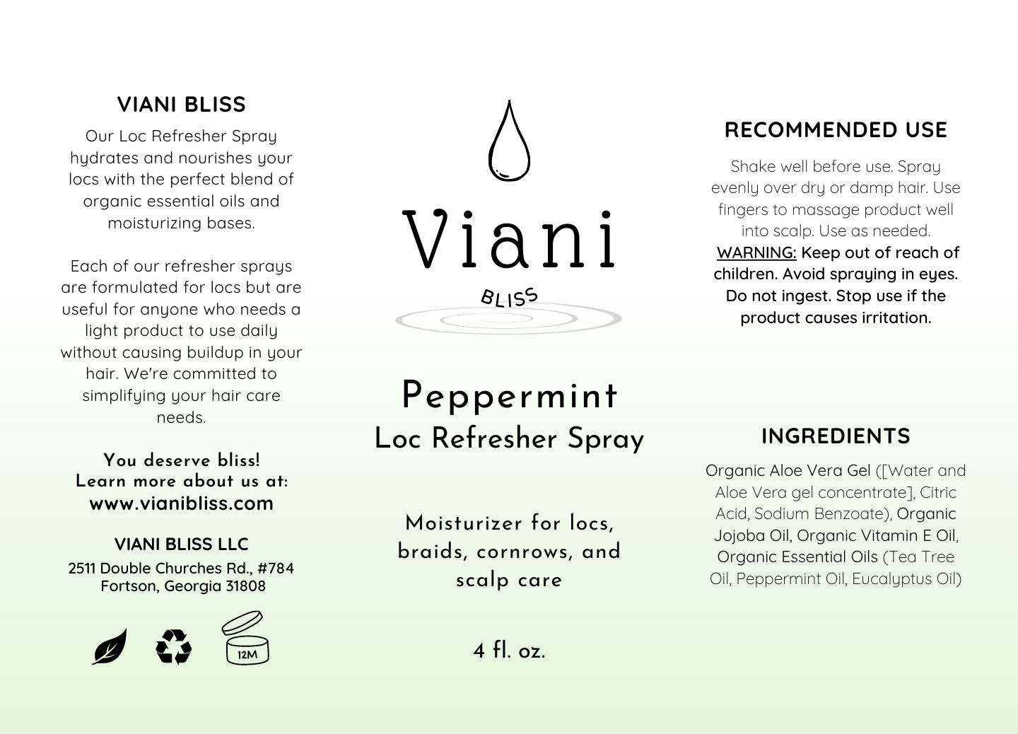 Peppermint Blend Loc Refresher Spray image 1